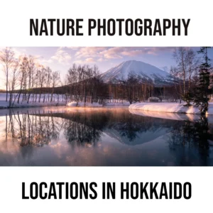 Cover image for Hokkaido Nature Photography Map & Guide showing scenic Hokkaido landscape